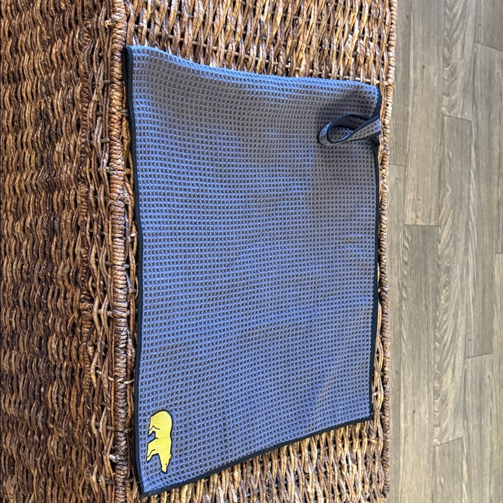 Jack Nicklaus Golden Bear Gray Microfiber Waffle Knit Golf Towel